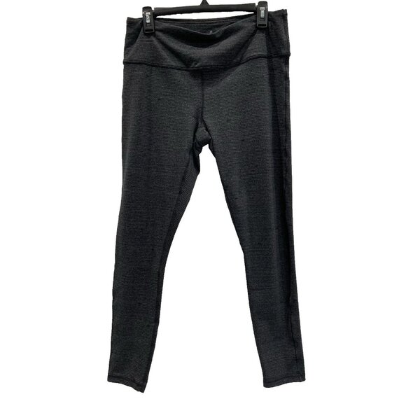 2 Womens Athletic Leggings size XL Prana Black Gray Pant Gym Yoga Activewear Lot - Picture 3 of 9